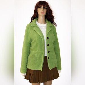 Sahalie Light Green Teddy Jacket for Women Medium